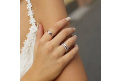  Sunny Sparkler - Rings with zirconia - Silver / Rhodium plated - Zirconia
